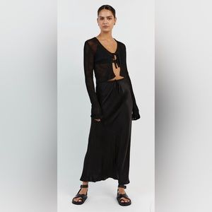 DISSH OPHELIA BLACK CROCHET CARDIGAN